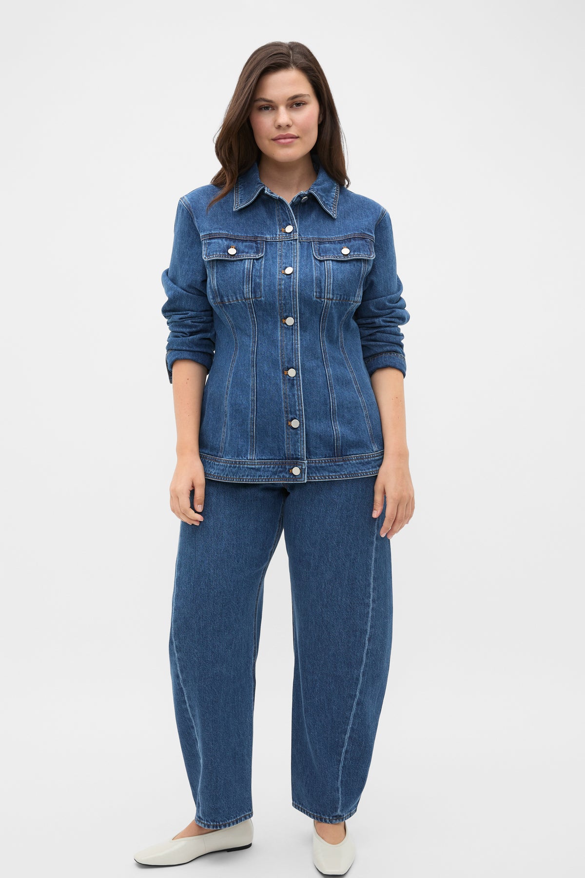 Denim Cinch Waist Jacket