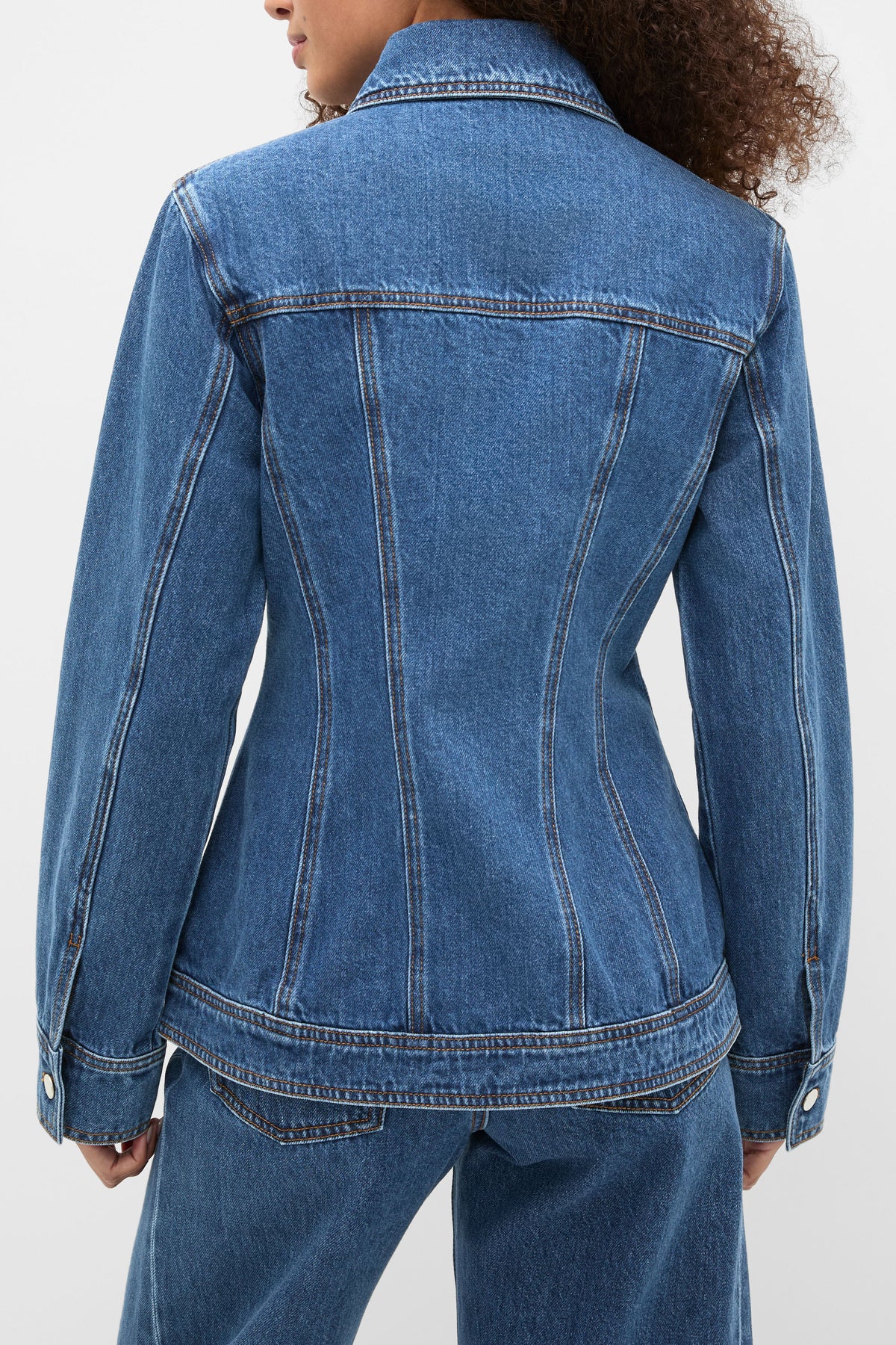 Denim Cinch Waist Jacket