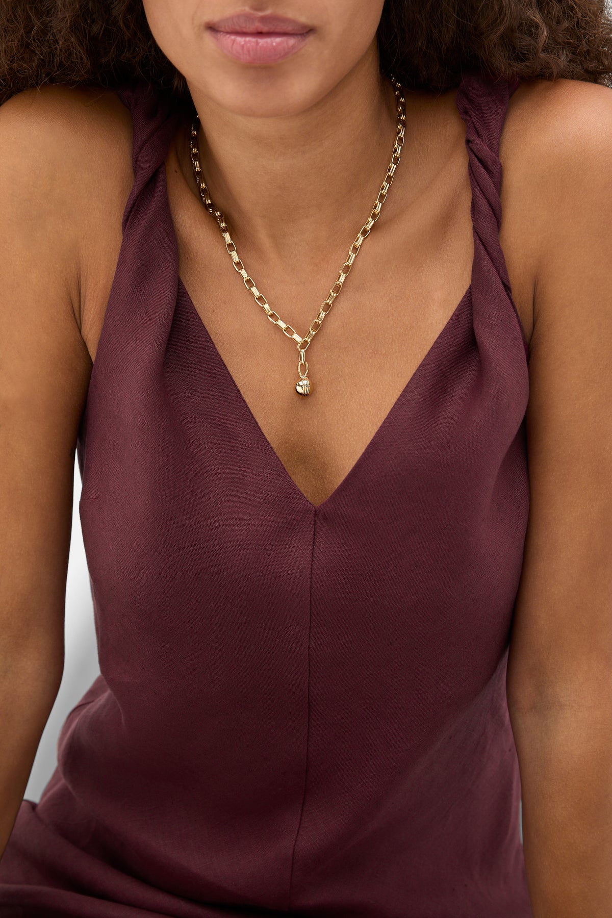 Fluted Sphere Necklace