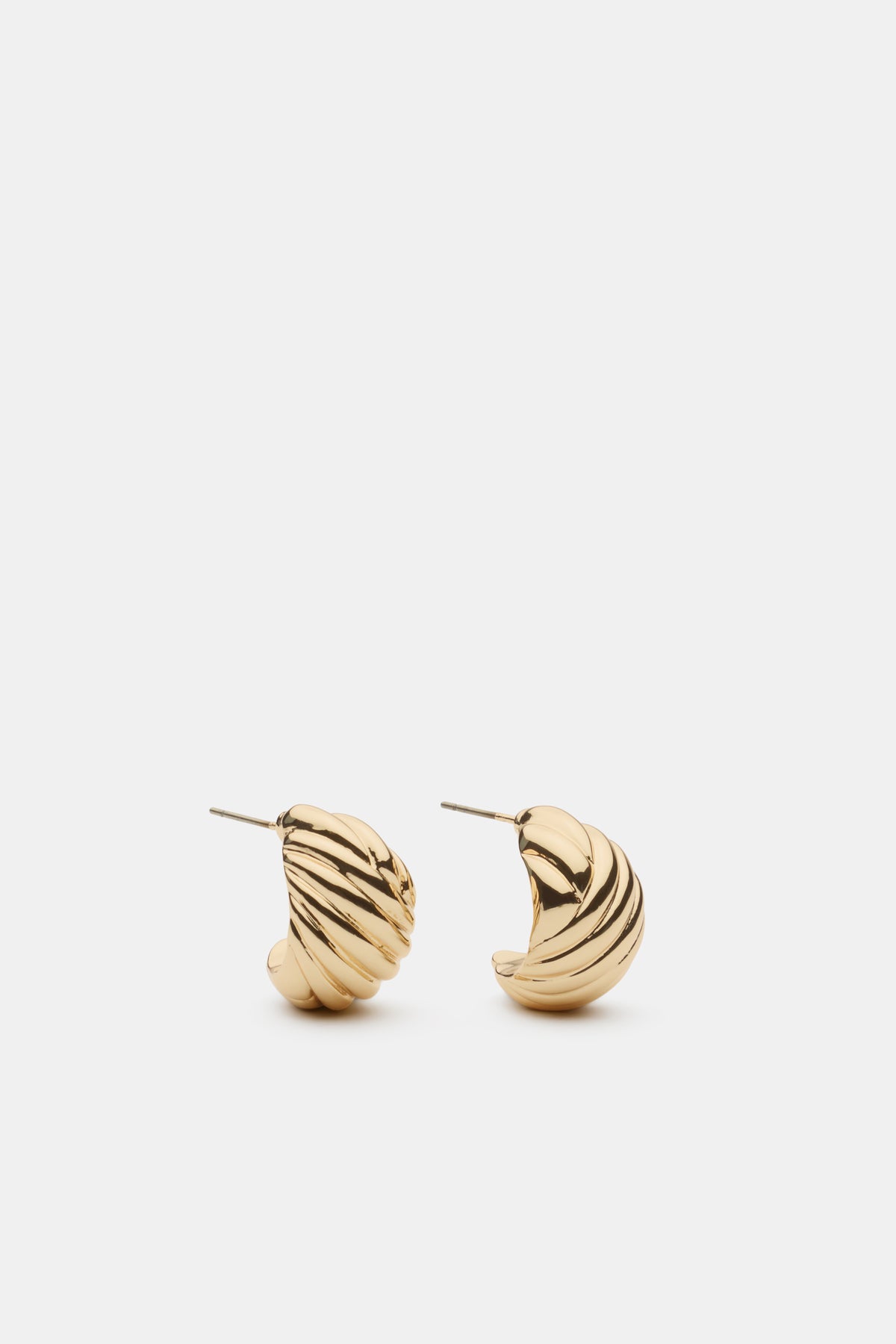 Fluted Hoop Earring