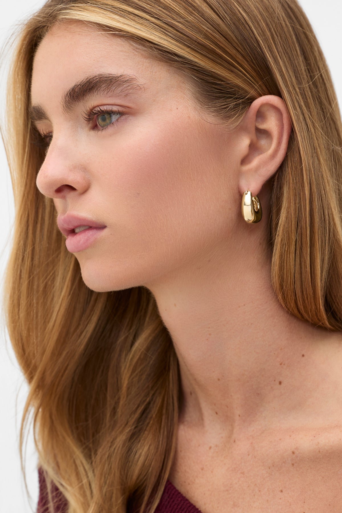 Mini Oval Hoop Earring