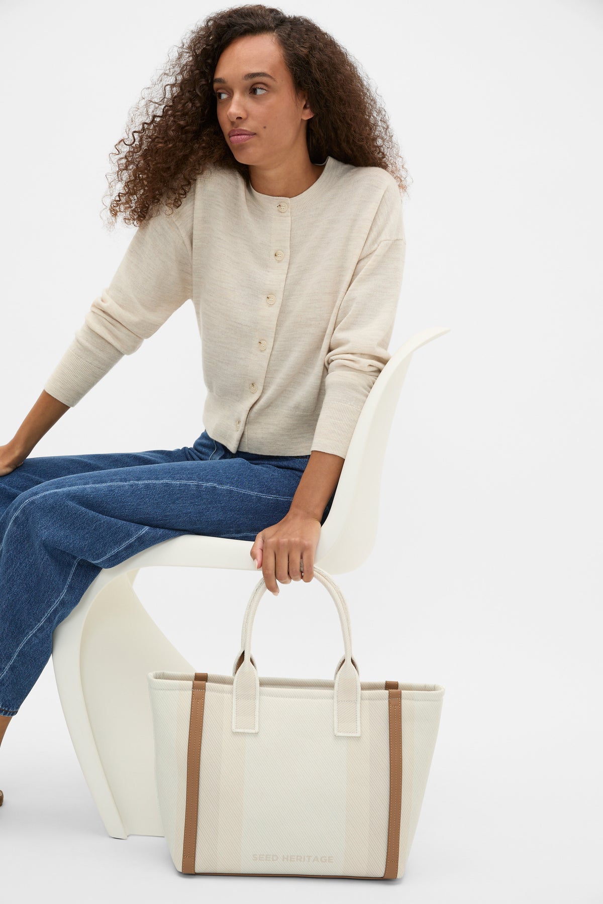 Textured Stripe Carry All