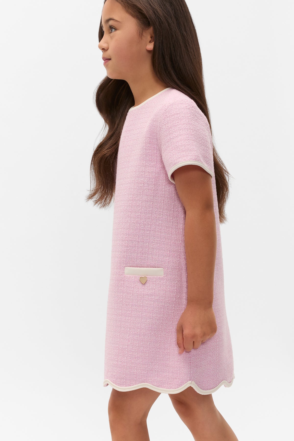 Scallop Tweed Dress