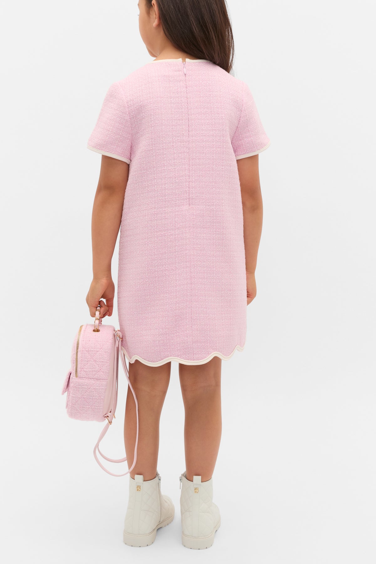 Scallop Tweed Dress