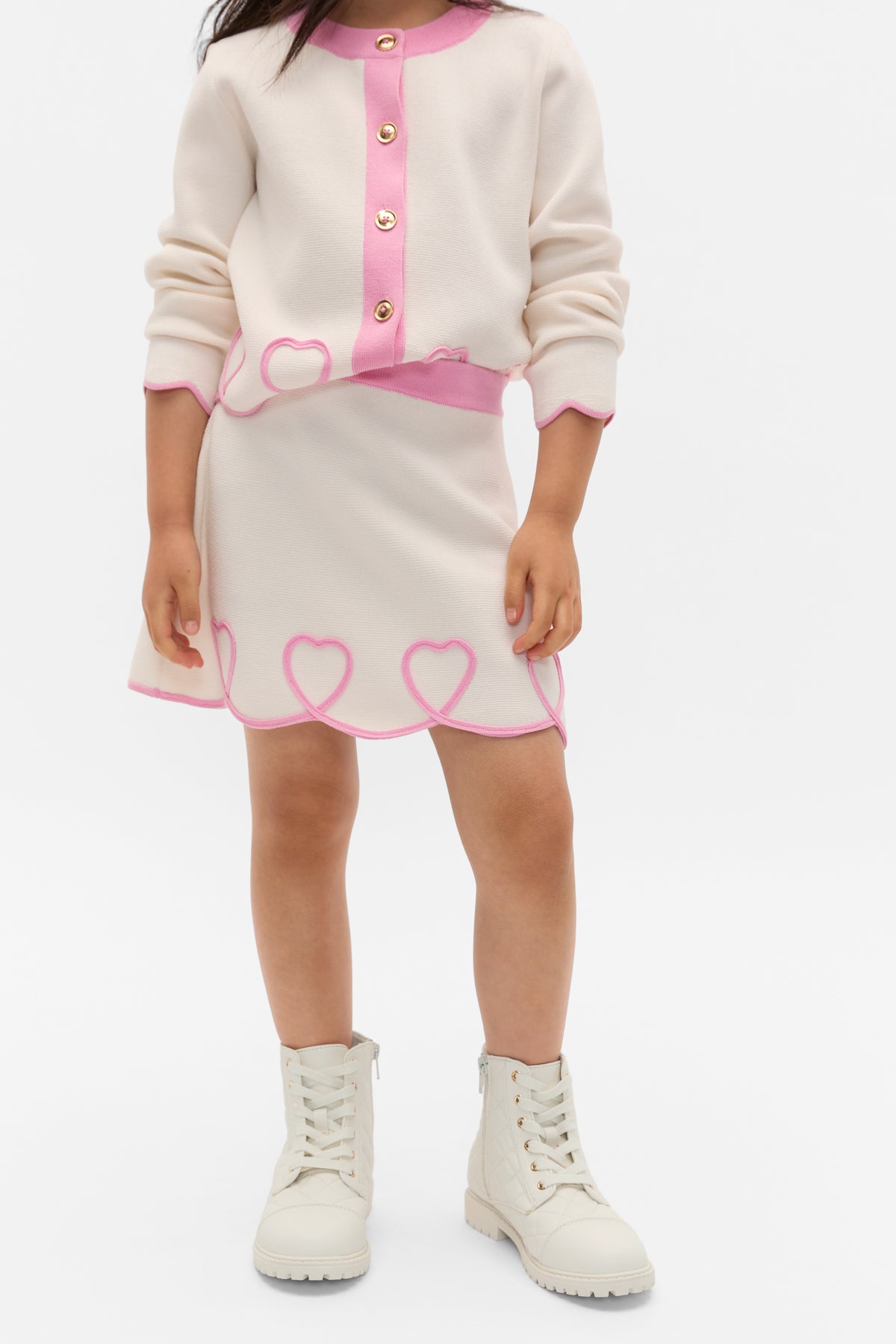 Heart Crepe Skirt