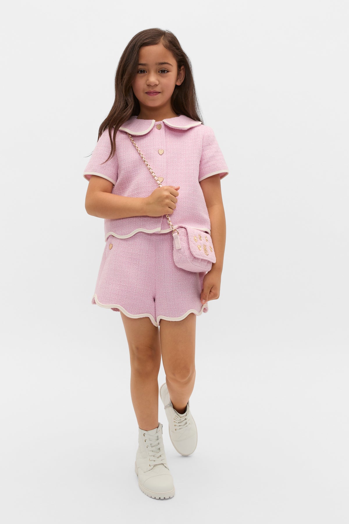 Scallop Tweed Short