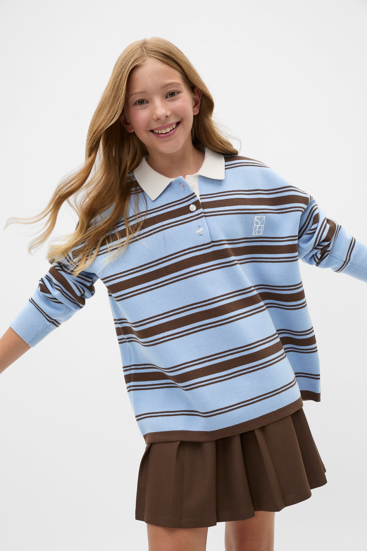 Polo Collar Knit Sweater