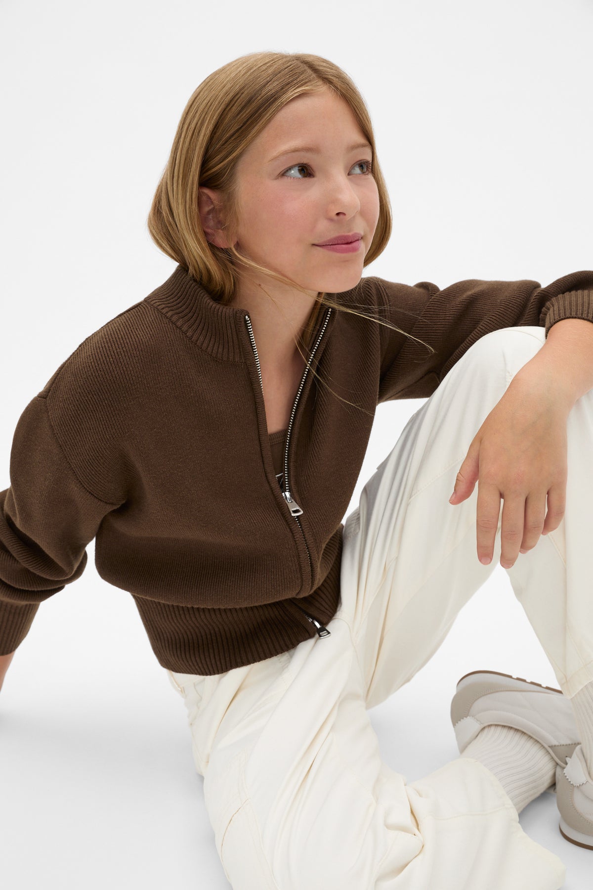 Zip Through Knit Cardigan