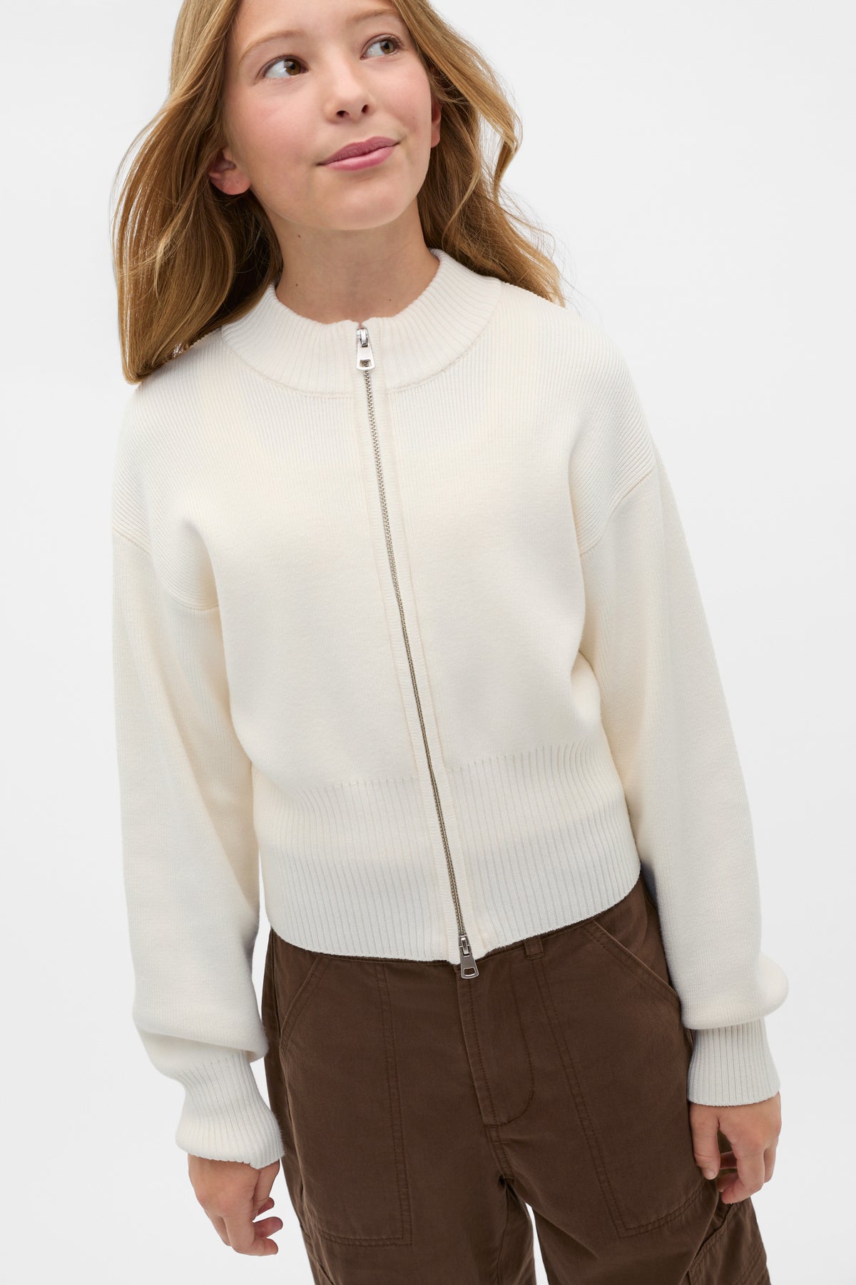 Zip Through Knit Cardigan