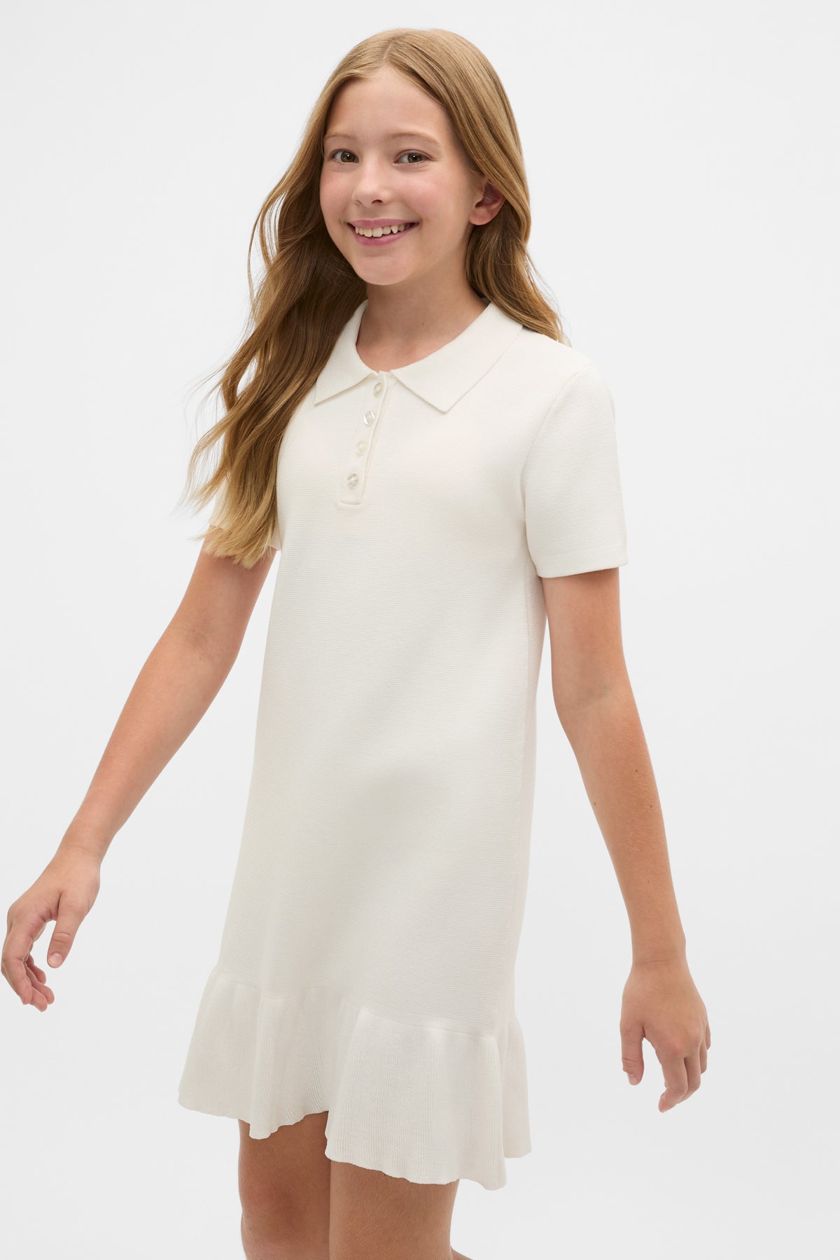 Polo Collar Knit Dress