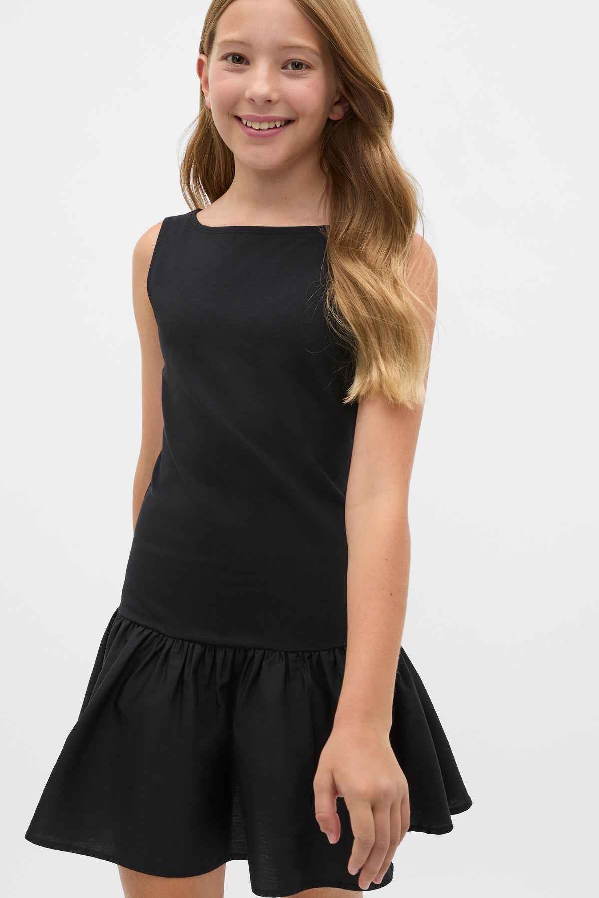 Spliced Boat Neck Dress