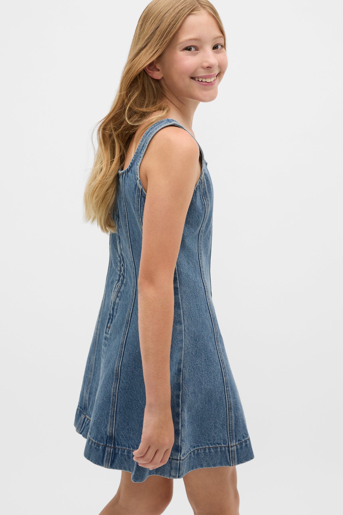 Panelled Denim Dress