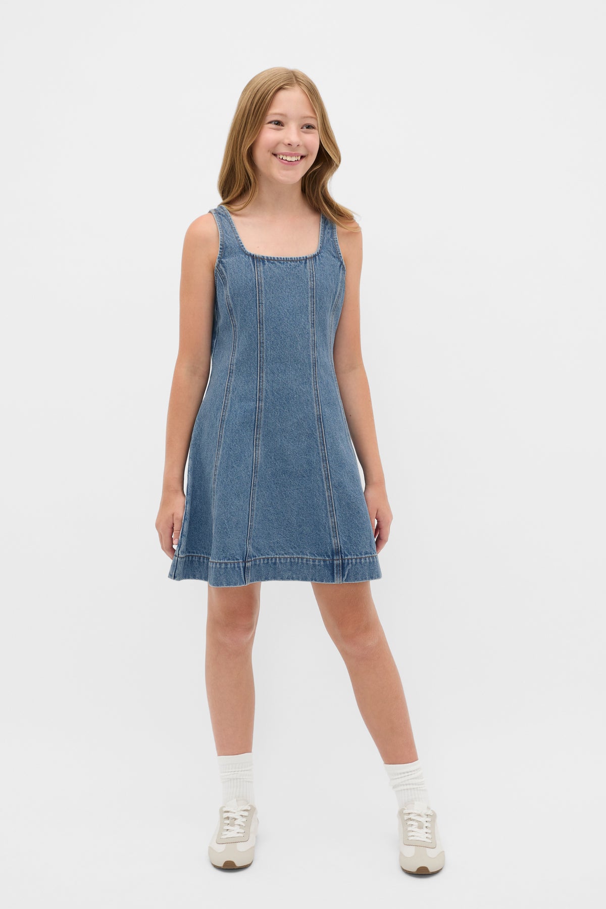 Panelled Denim Dress