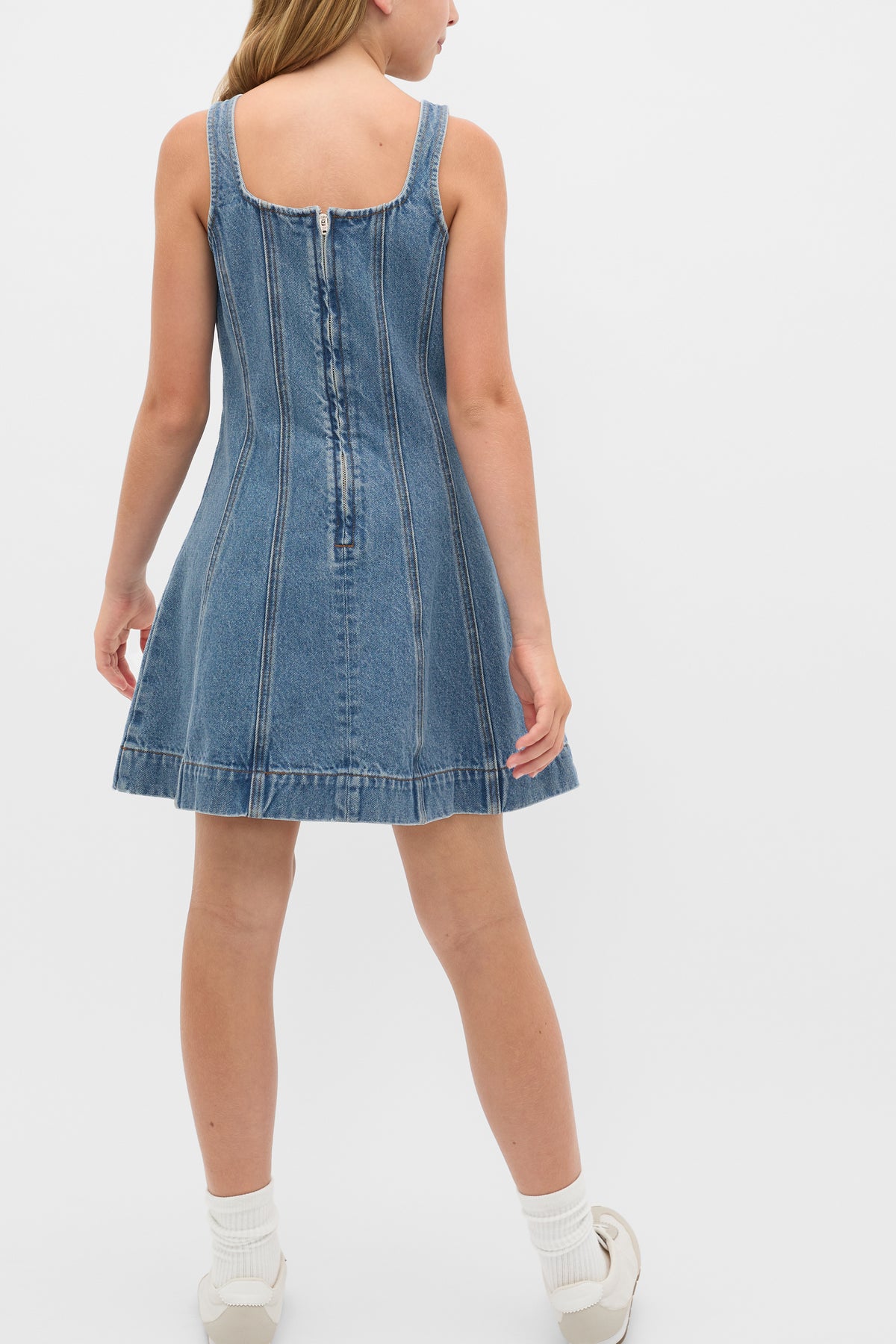 Panelled Denim Dress