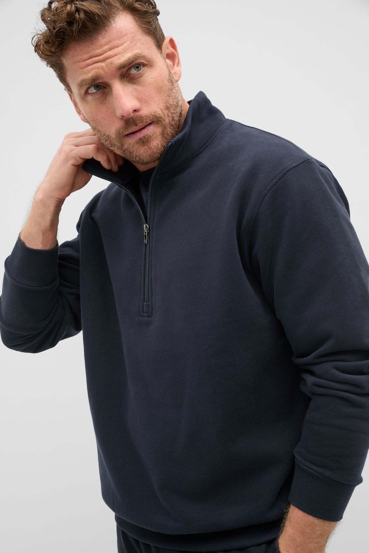 Half Zip Brushed Sweat