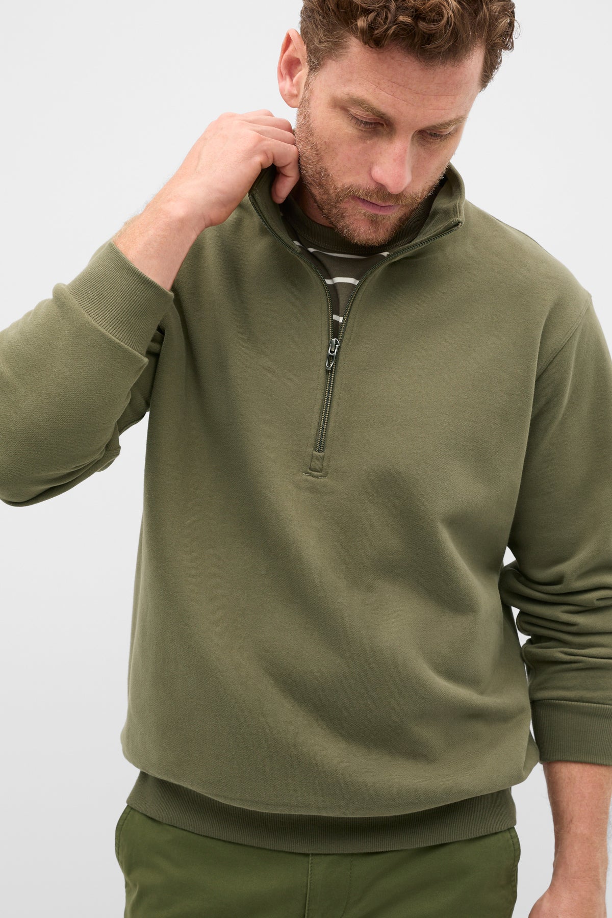 Half Zip Brushed Sweat