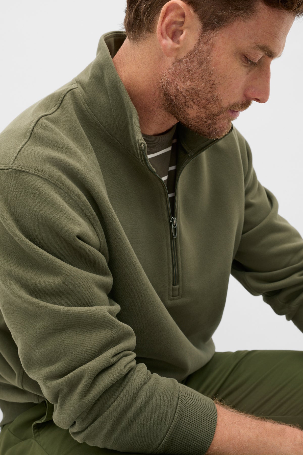 Half Zip Brushed Sweat