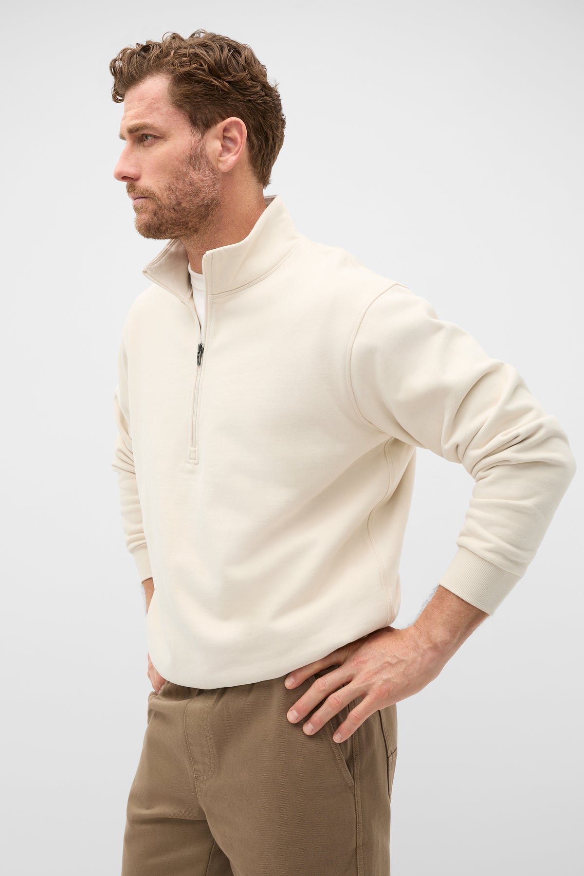 Half Zip Brushed Sweat
