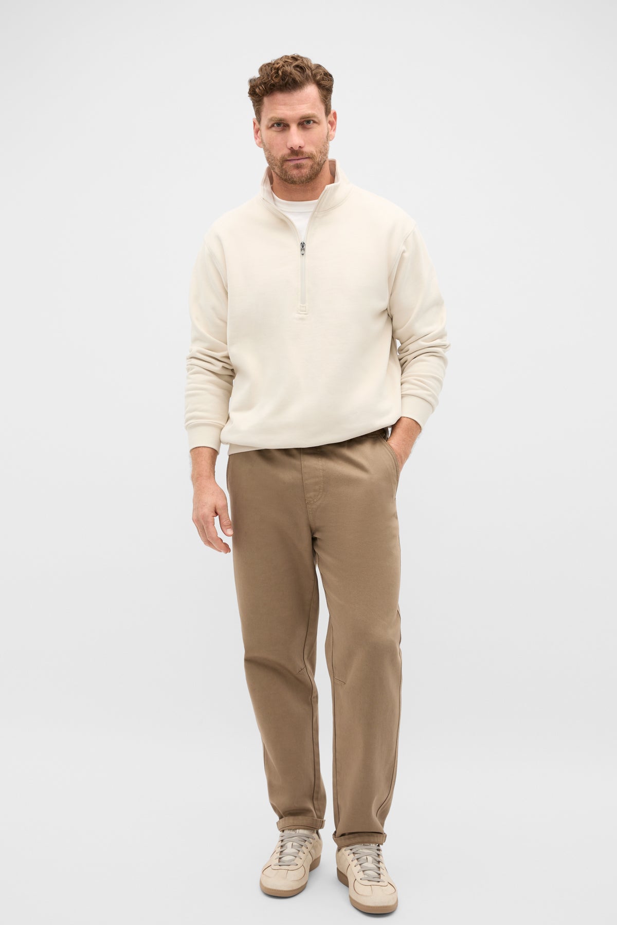 Half Zip Brushed Sweat