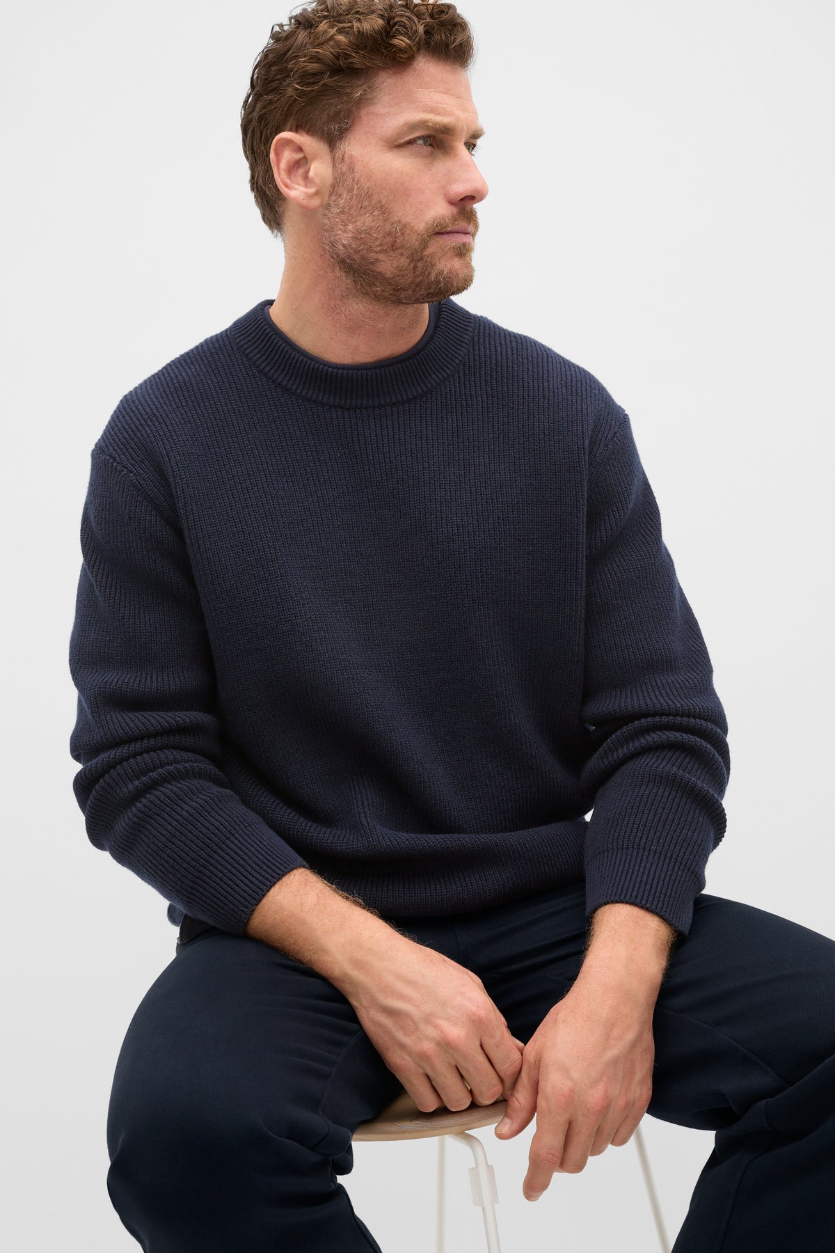 Cotton Crew Neck Knit
