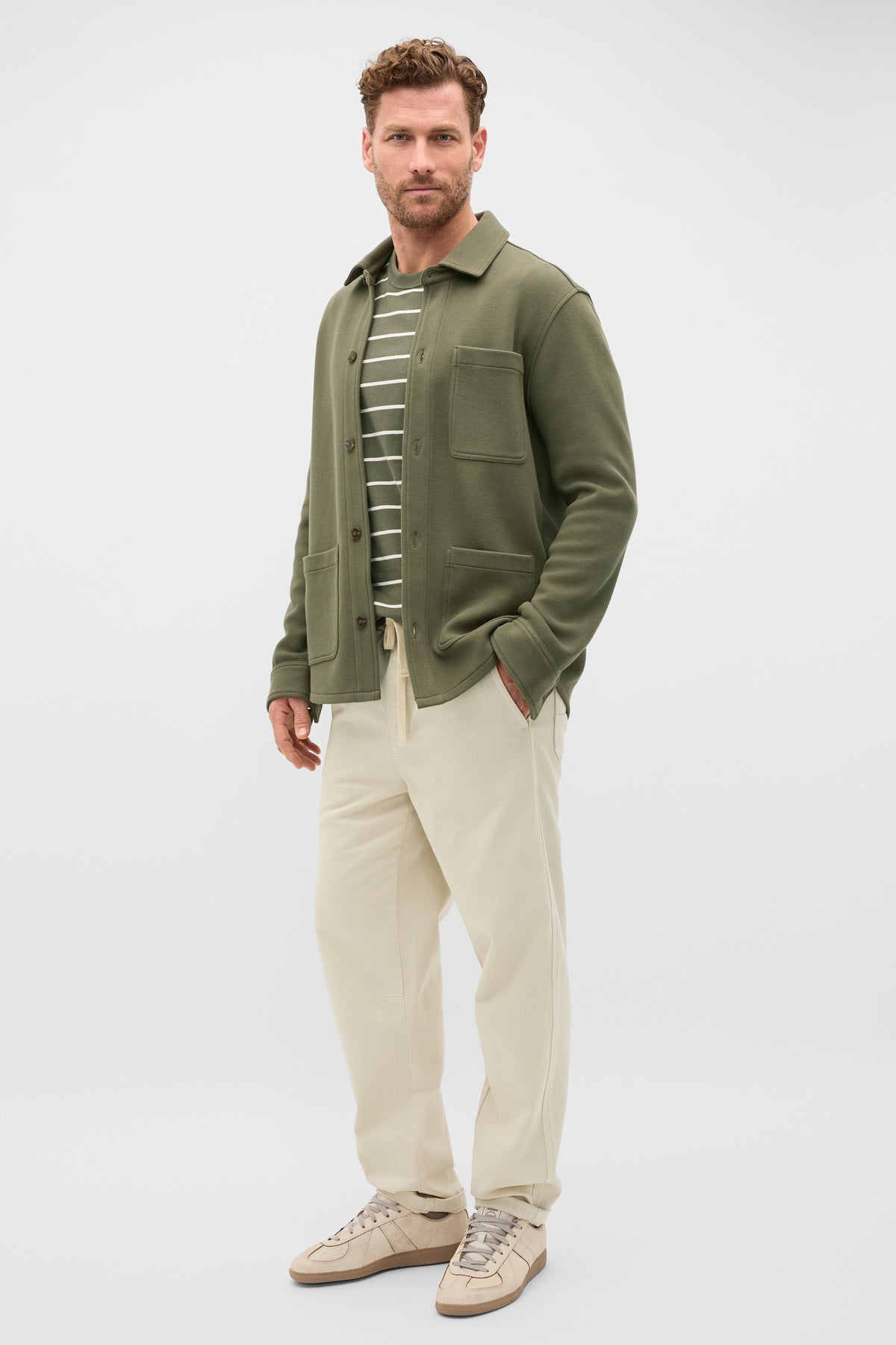 Cotton Pique Overshirt