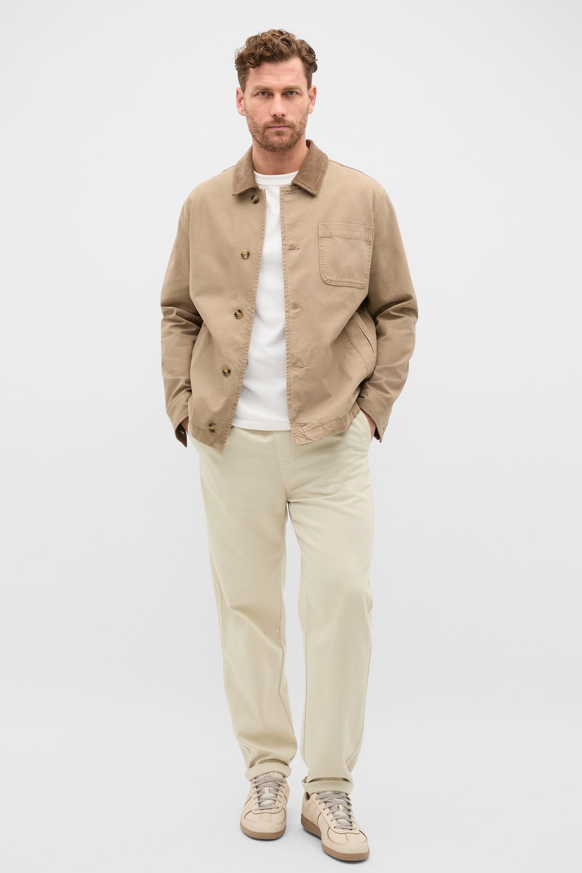 Contrast Trim Overshirt
