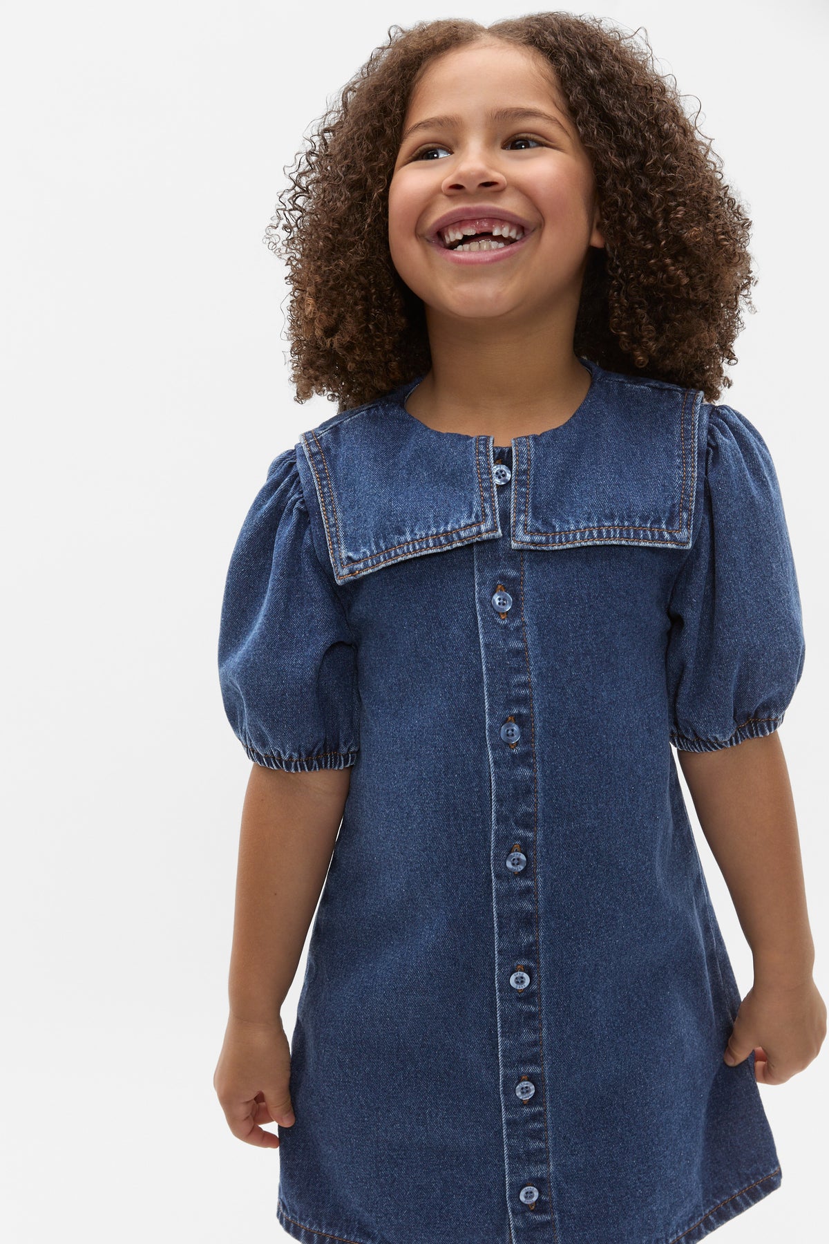 Collar Denim Dress