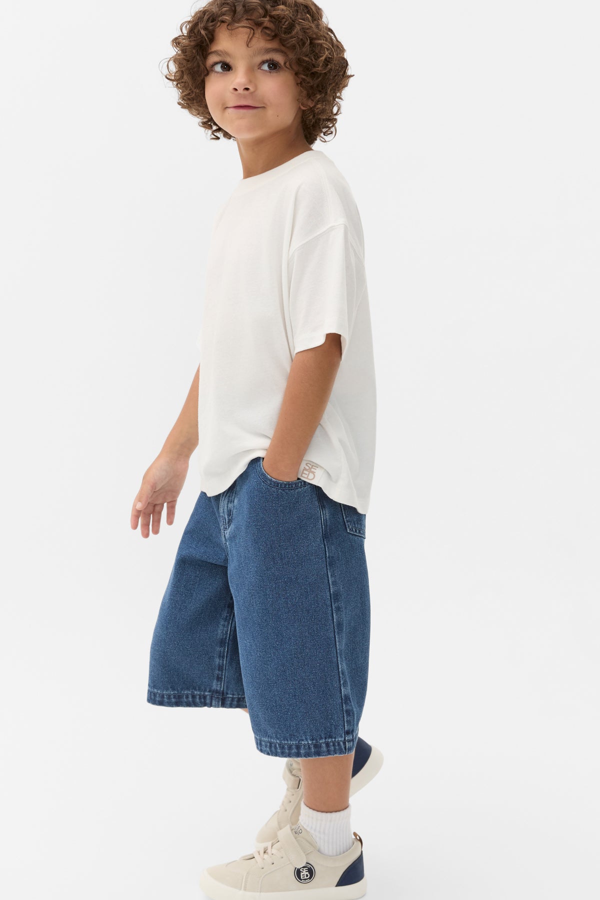 Longline Denim Short