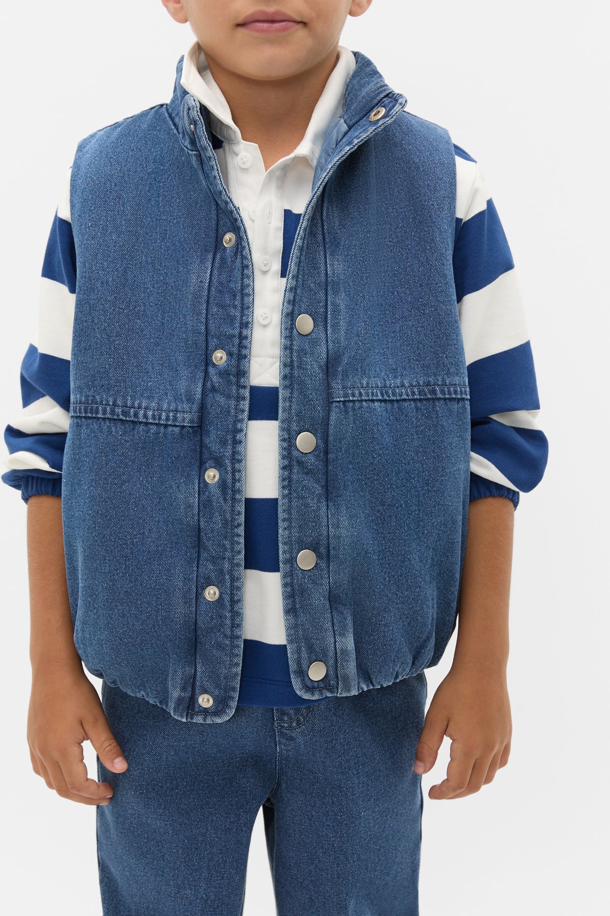 Washed Denim Vest