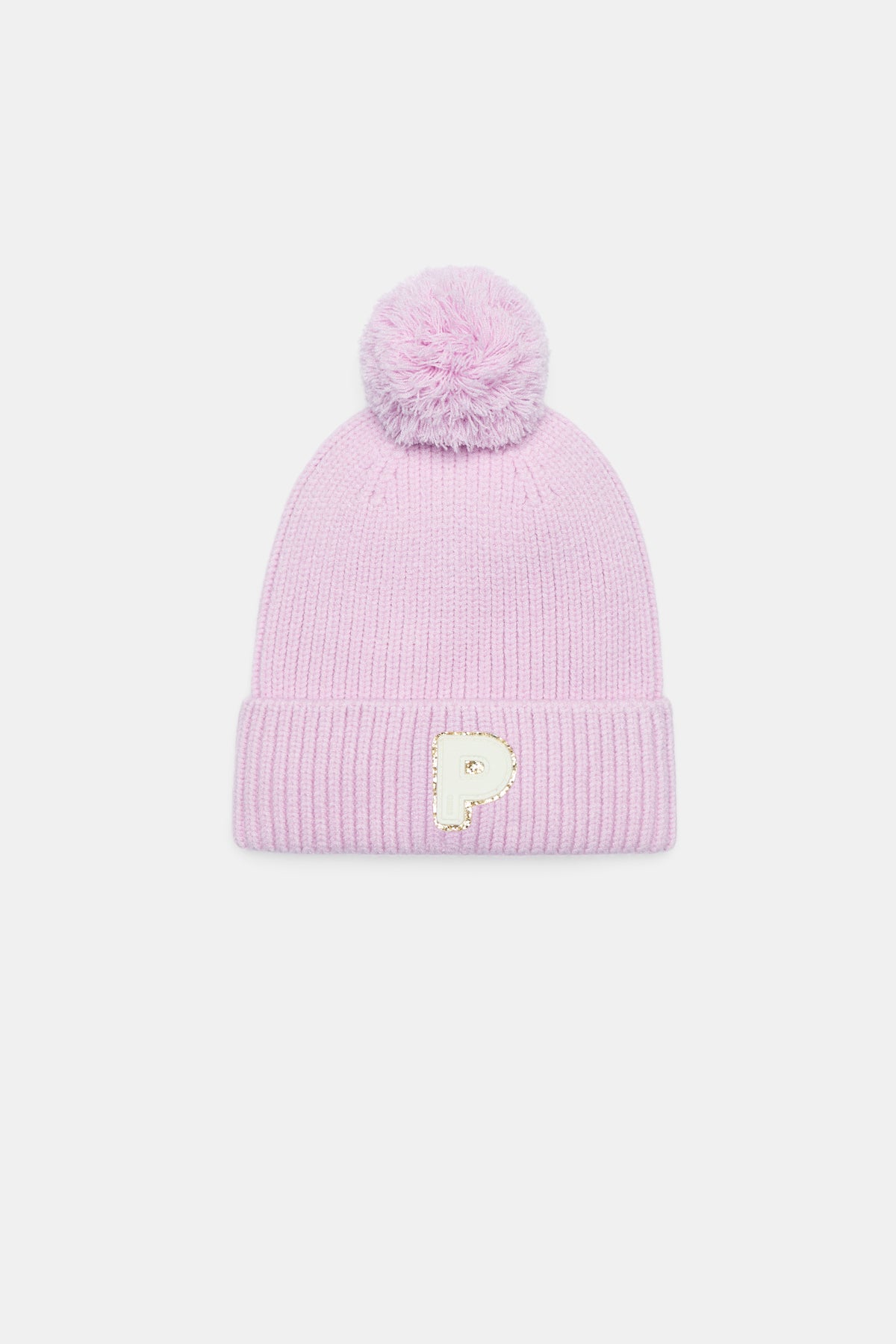 Glitter Initial Beanie