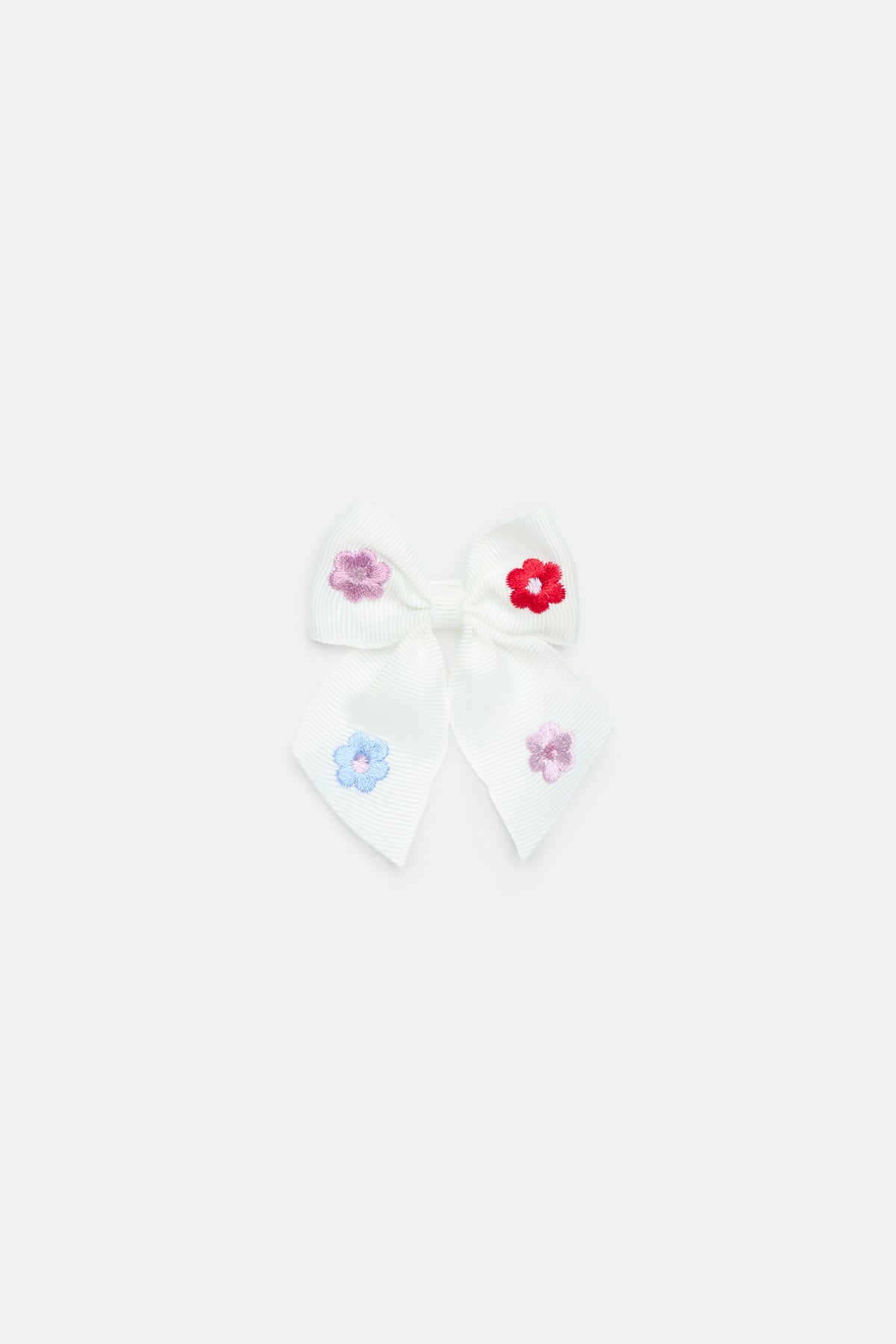 Embroidered Bow Duck Clip