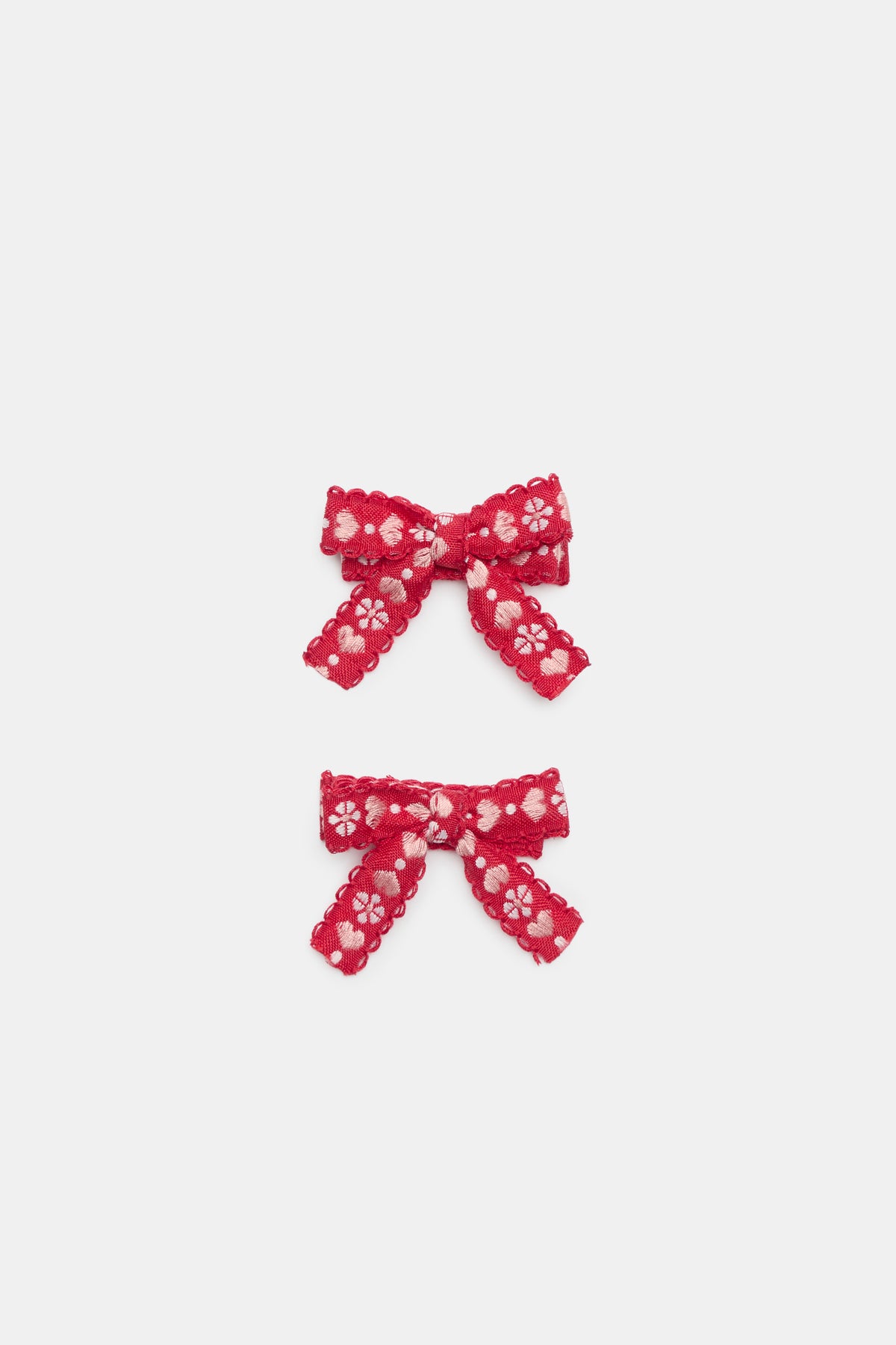 Folk Pattern Bow Duck Clips