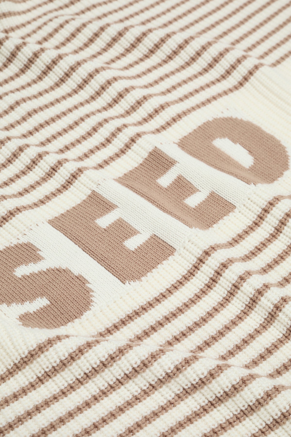 Logo Stripe Knit Blanket