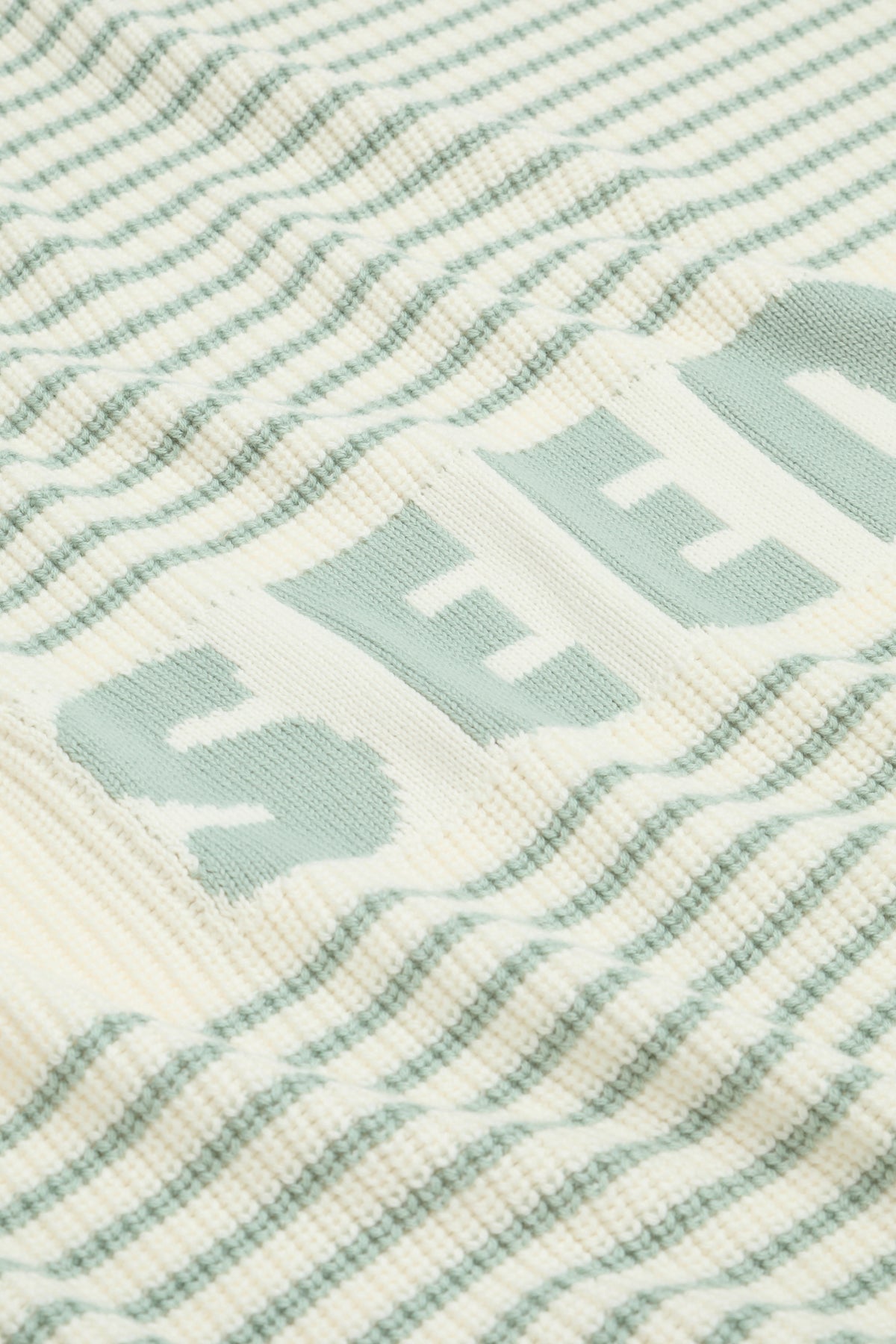 Logo Stripe Knit Blanket