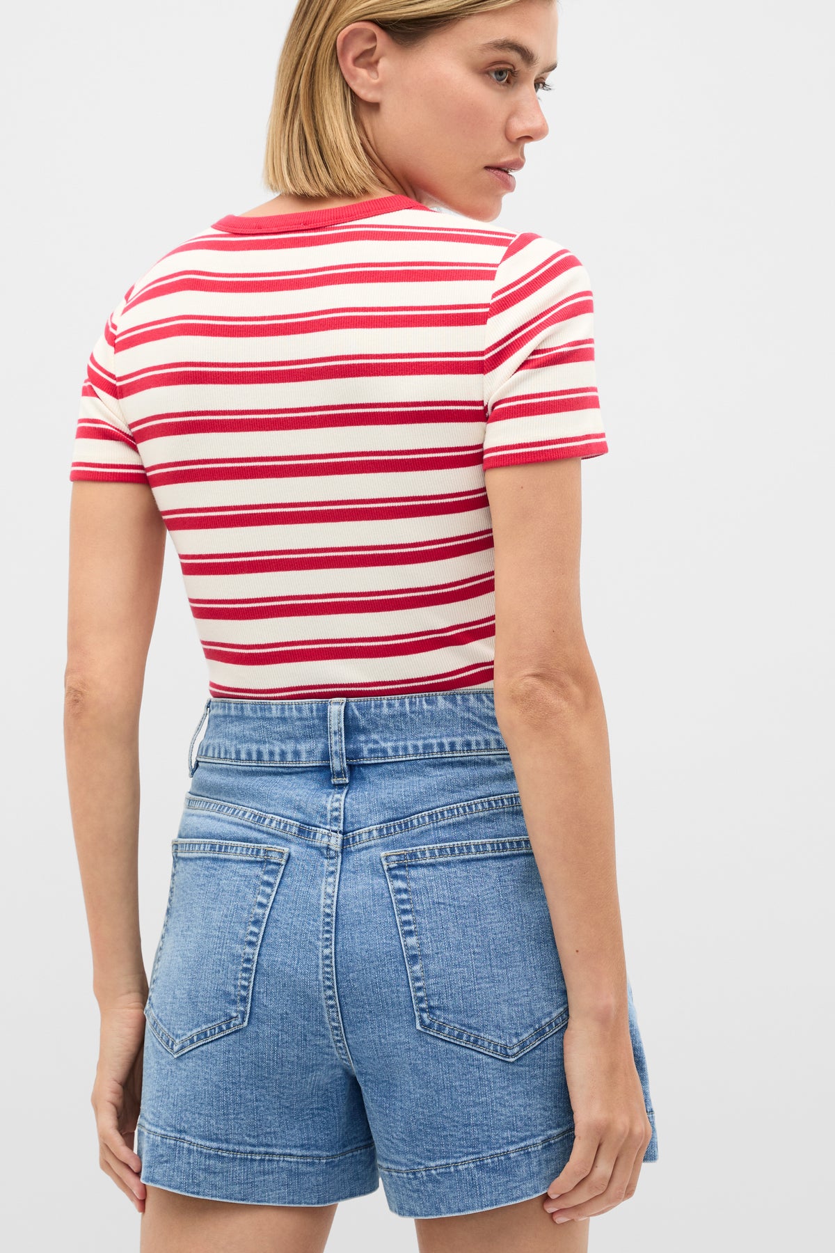 Denim High Waisted Short