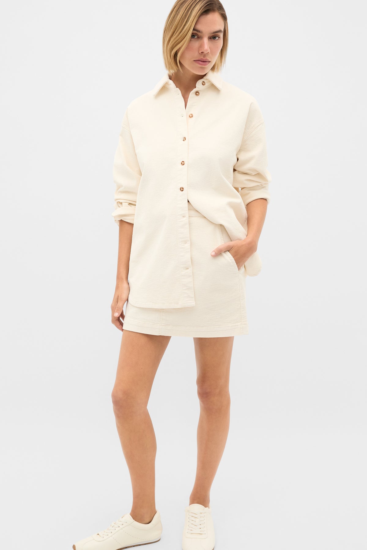 Cord Oversized Shirt