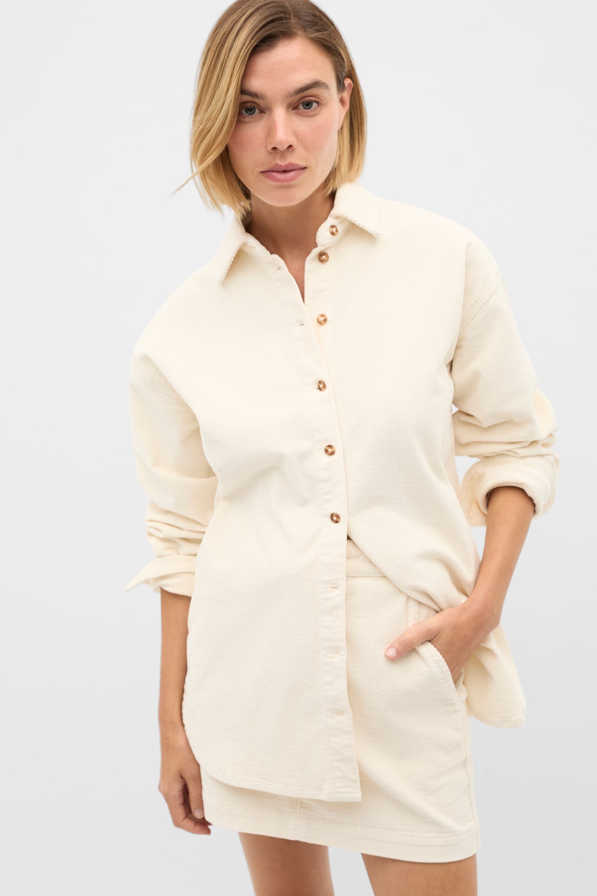 Cord Oversized Shirt