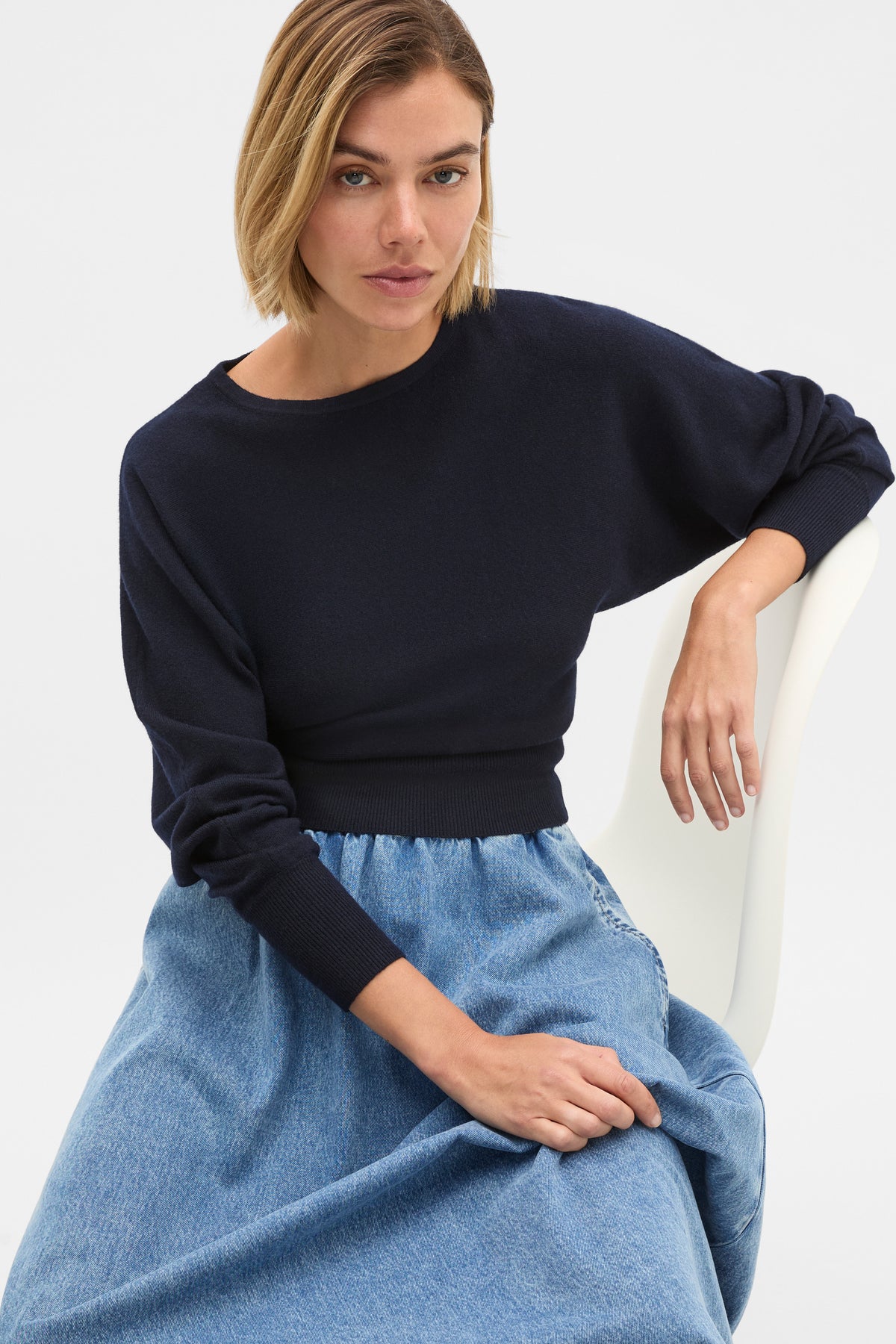 Batwing Knit Top