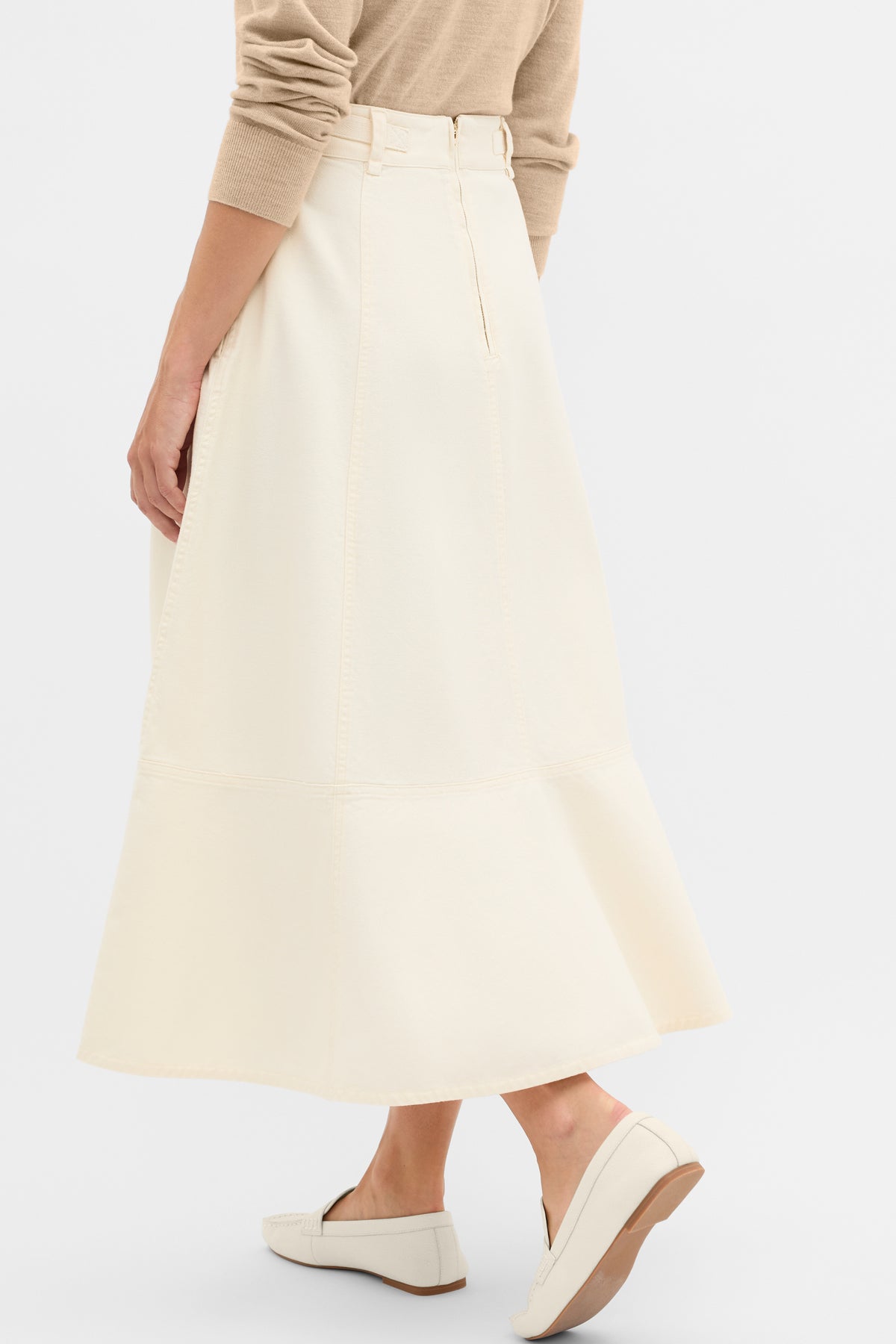 Soft Denim Side Buckle Skirt
