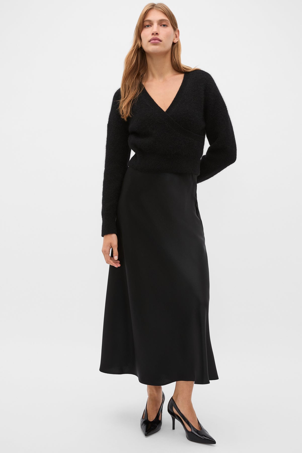 Satin Midi Skirt