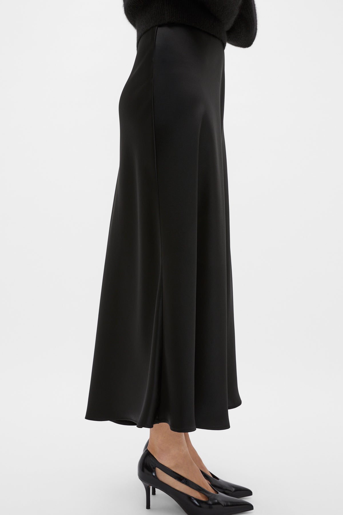 Satin Midi Skirt