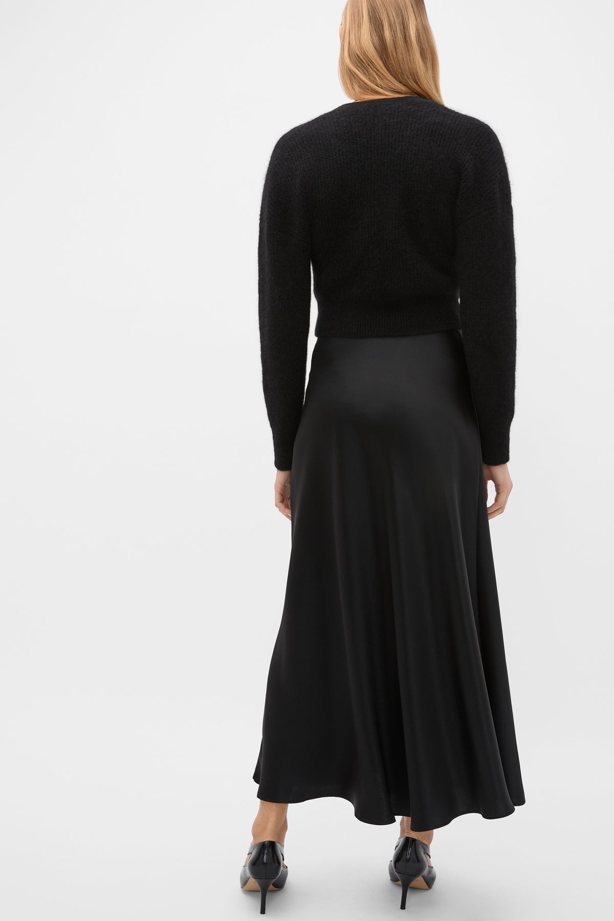 Satin Midi Skirt