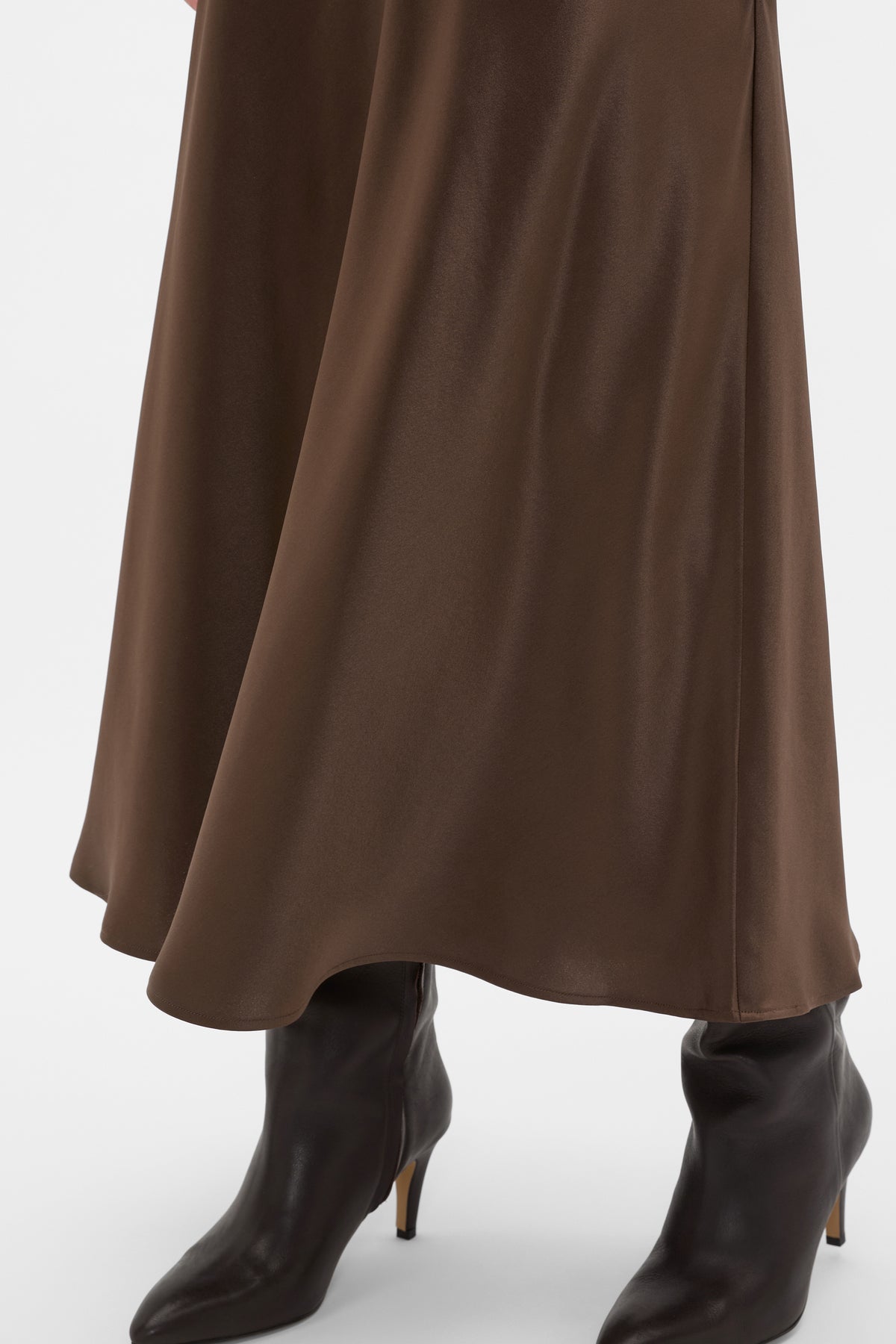 Satin Midi Skirt