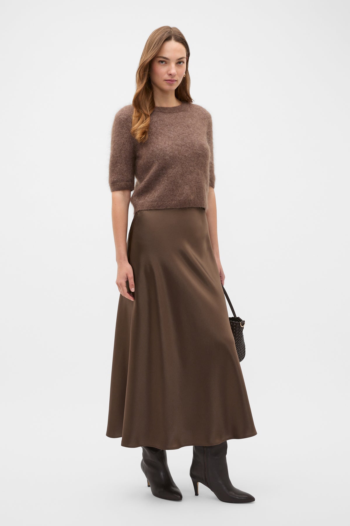Satin Midi Skirt