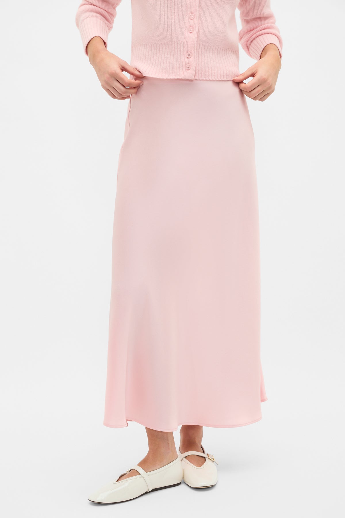 Satin Midi Skirt