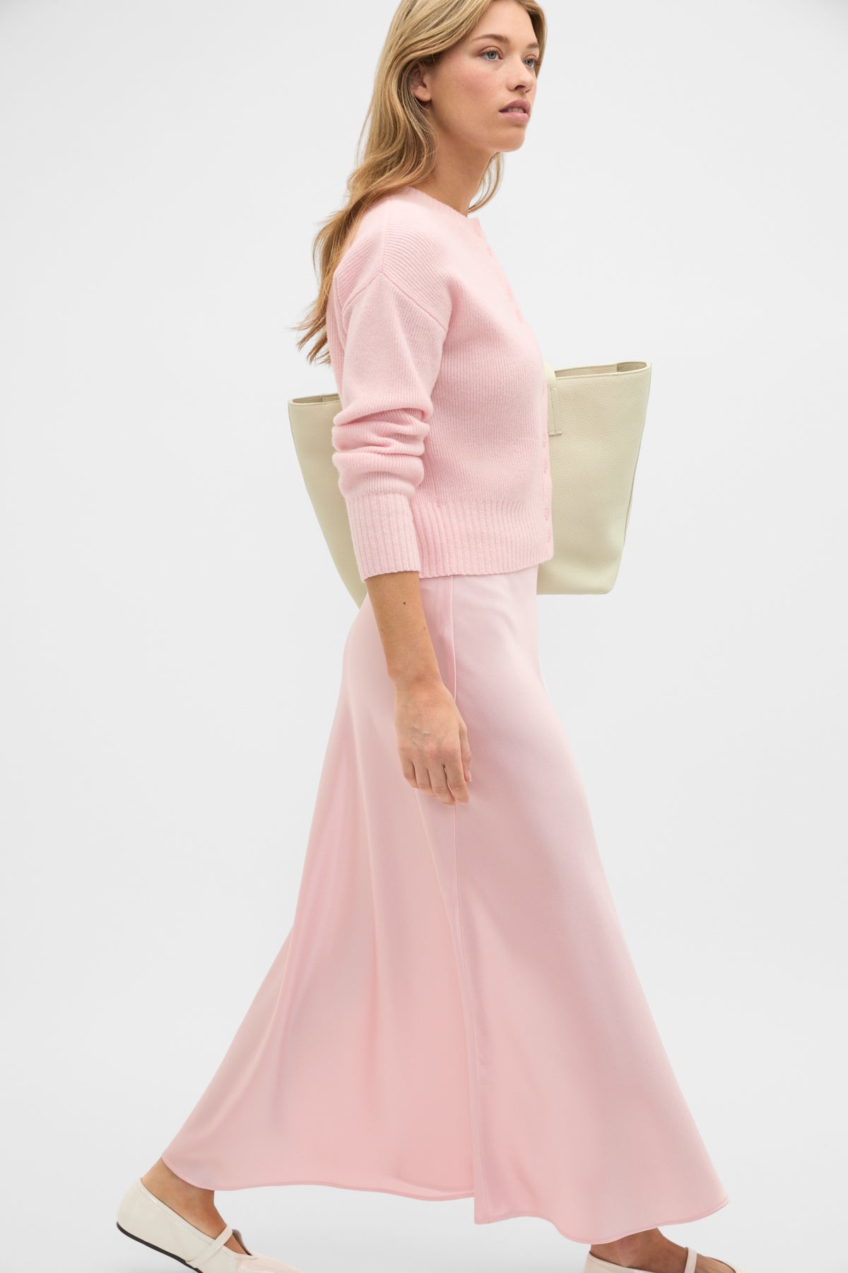 Satin Midi Skirt