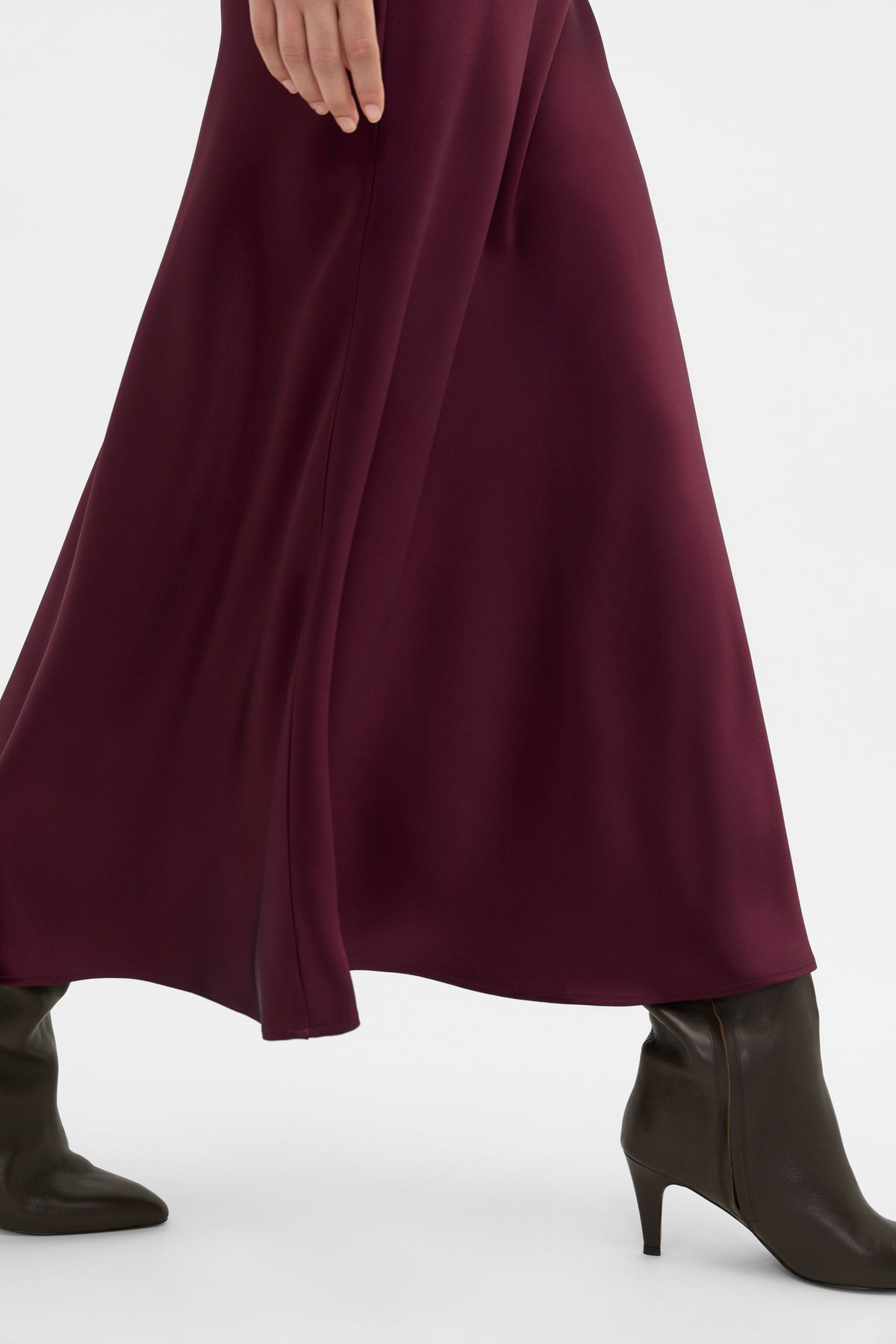 Satin Midi Skirt