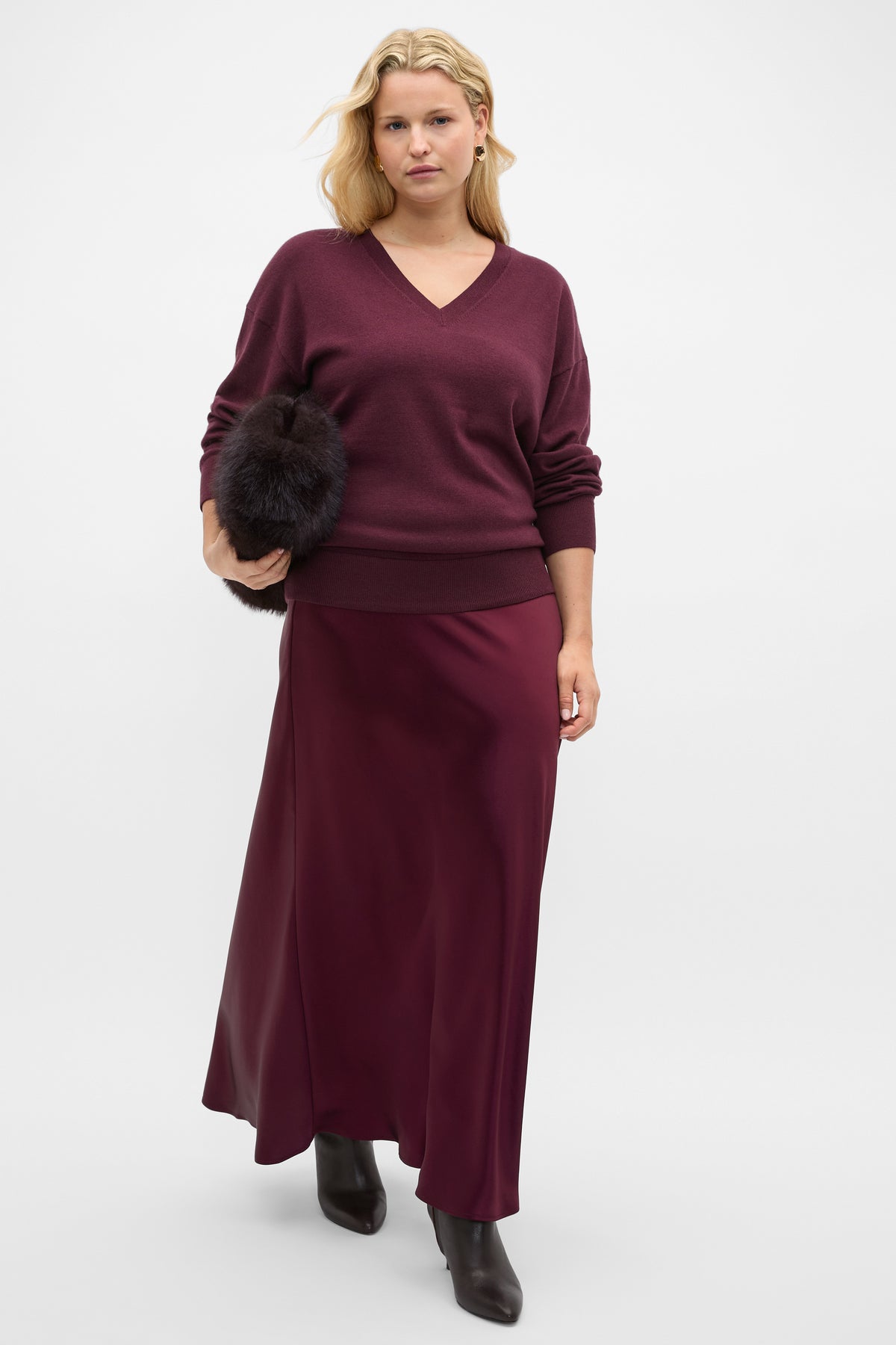 Satin Midi Skirt