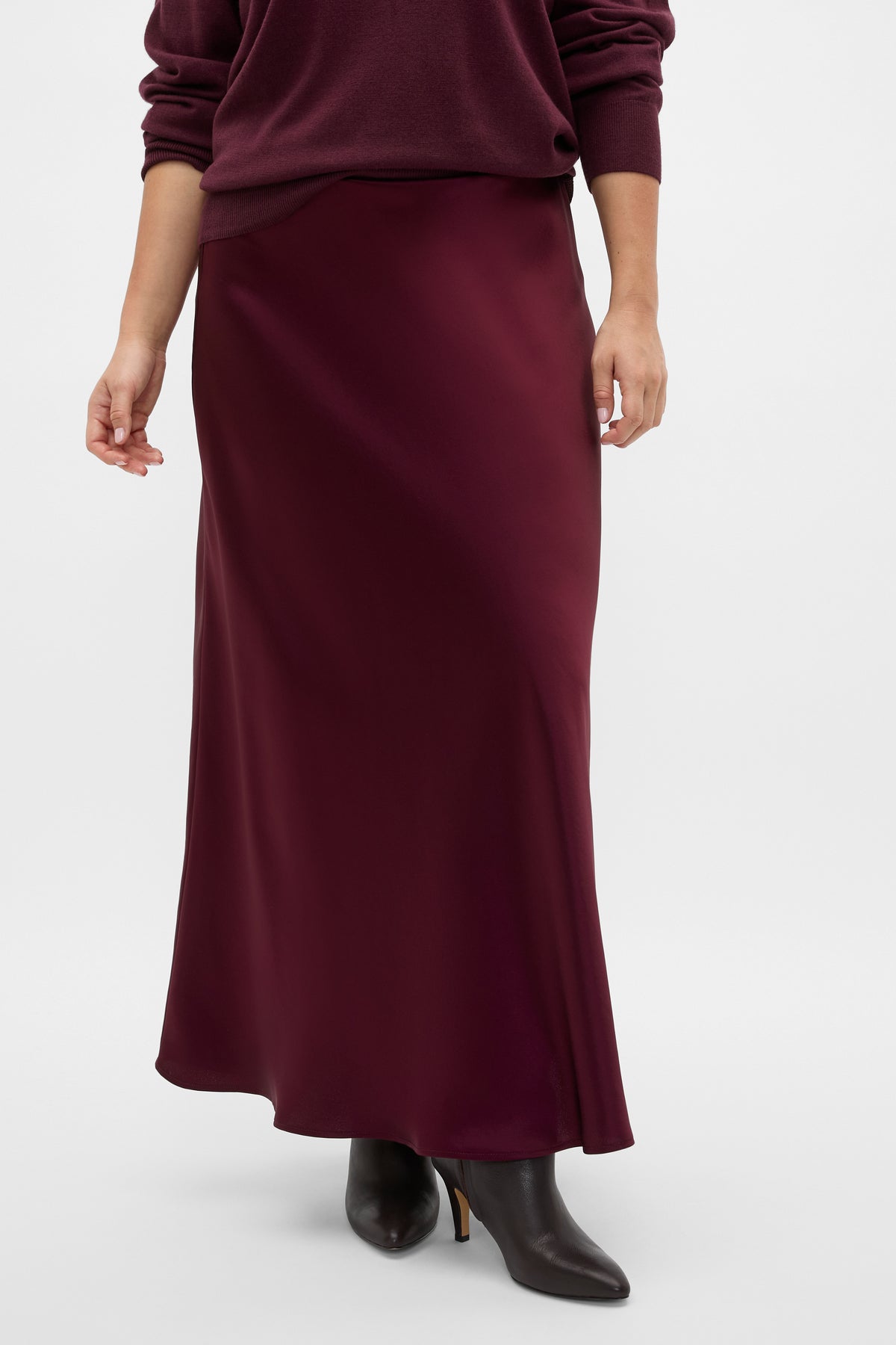 Satin Midi Skirt