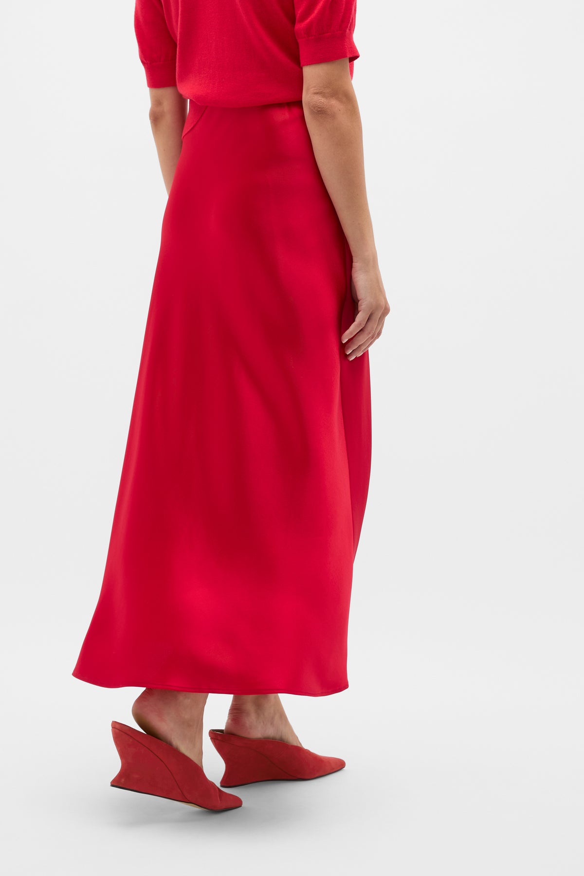 Satin Midi Skirt